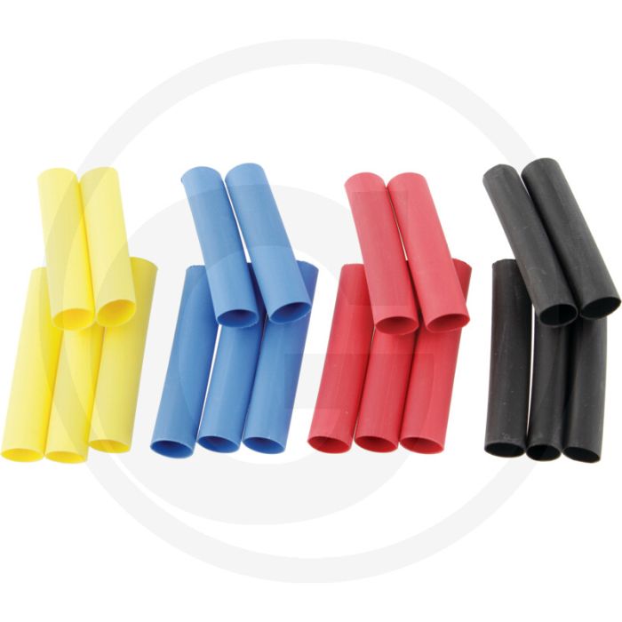 Krimpkous 6,4-3,2mm 40mm Zwart/Oranje/Rood/Blauw 20st 2:1
