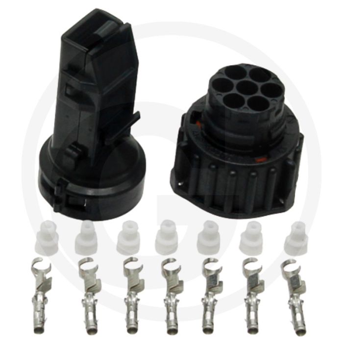 Aansluitstekker 7-polig IP69K tot 48V AMP connector