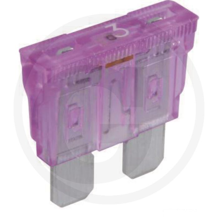 Zekering, tot 12V, 3A, paars, VPE 10 (32 volt maximaal / 3 A | paars | VPE 10)