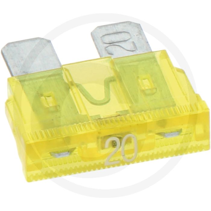 Steekzekeringen, standaard, met waarschu (32 volt maximaal / 20 A | geel | VPE 10)