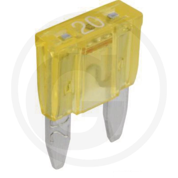 Steekzekeringen, Mini, met waarschuwings (32 volt maximaal / 20 A | geel | VPE 10 | blister)