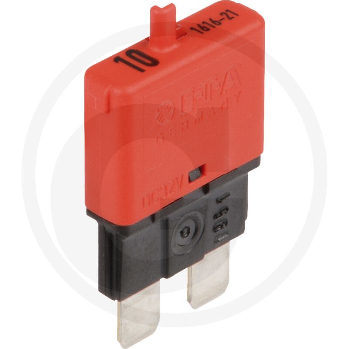 Automatische zekering, standaard (32 volt maximaal / 10 A | rood | met resetknop)