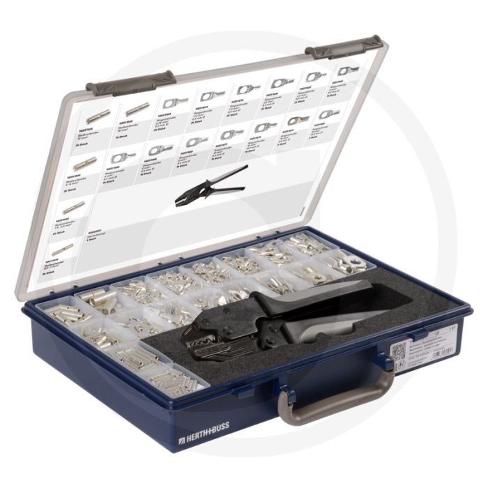 Kabelschoentjes assortiment (290-delige krimpset in koffer, inclusief krimptang)