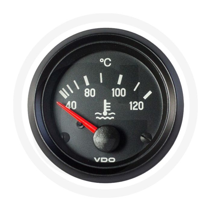 VDO Temperaturanzeige 52mm 24V +40°C bis +120°C Schwarz IP64