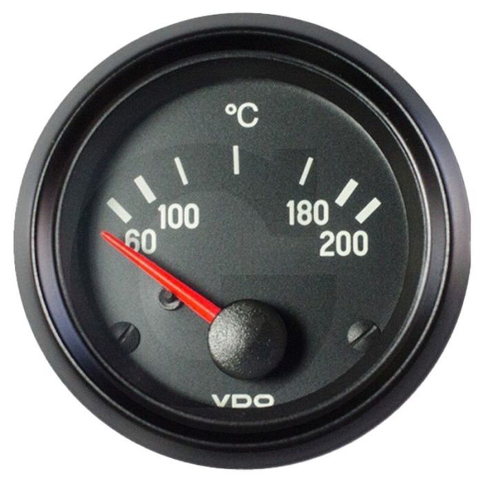 VDO Temperaturanzeige 52mm 24V Messbereich +60°C bis +200°C Schwarz