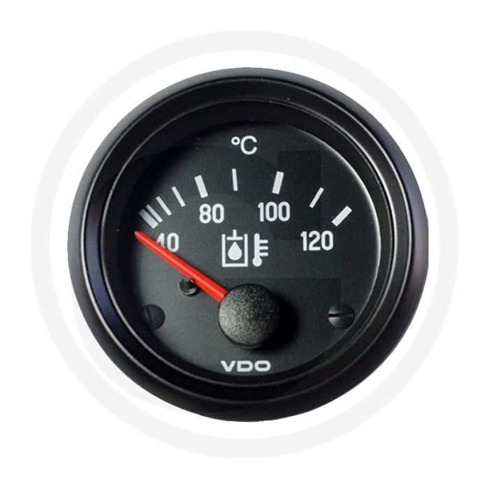 VDO Temperaturanzeige 52mm 24V +40°C bis +120°C Cockpit International Schwarz