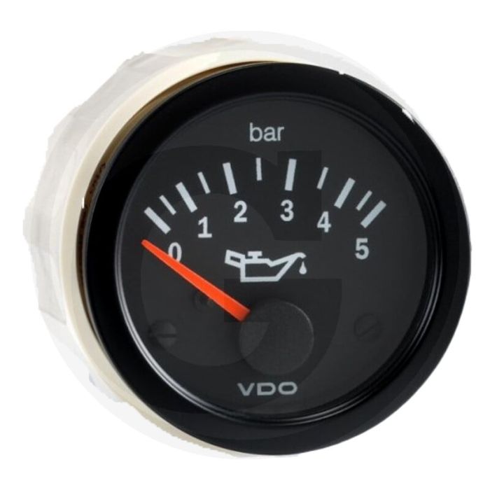 VDO Druckanzeige, 5 BAR – Ø52mm, 12V, Cockpit Vision, IP64, Schwarz