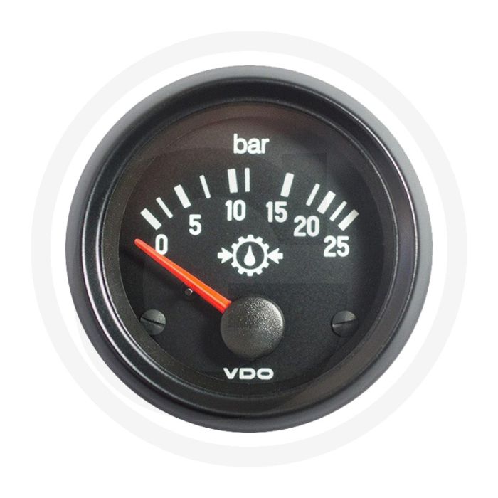 VDO Druckanzeige, el. 25 Bar - Ø52mm, 12V, Schwarz, Cockpit International