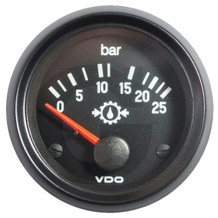VDO Druckanzeige, el. 25 Bar – 52mm, 24V, Cockpit International, IP64