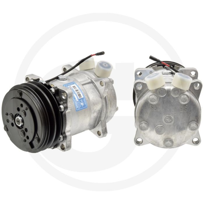 Aircocompressor 12V R134a PAG46 Ø132mm 2-groeven