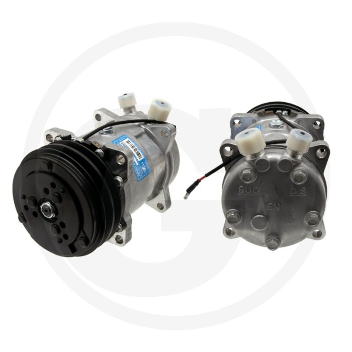 Aircocompressor 12V R134a PAG46 175ccm Ø132mm 2-groeven