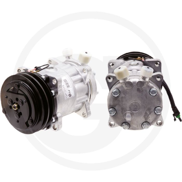 Aircocompressor 12V R134a PAG46 Ø132mm 2-groeven