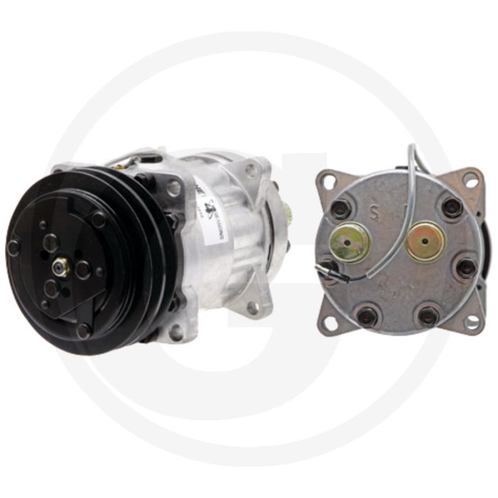 Aircocompressor 12V R134a PAG46 135ccm Poelie 132mm 2 groeven