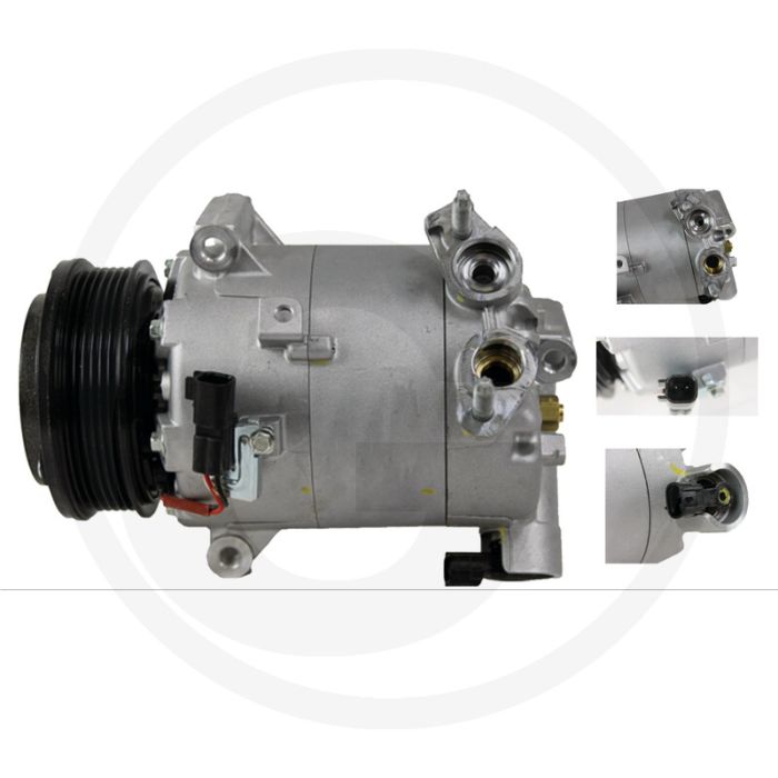 MAHLE Aircocompressor 12V R1234yf/R134a 6-groeven