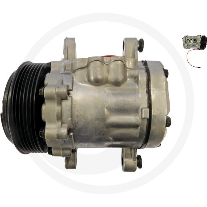 MAHLE Aircocompressor 12V R134a Poelie 112mm 6-groeven