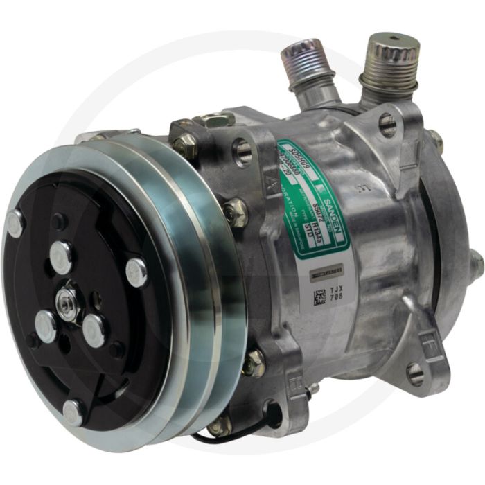 SANDEN Aircocompressor 12V R134a Ø125mm 2-groeven