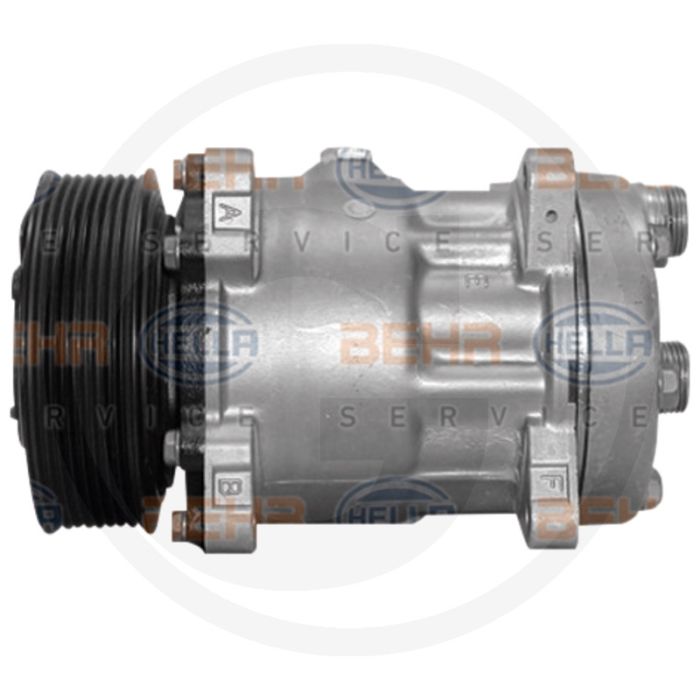 MAHLE Aircocompressor 12V R134a PAG46 Ø119mm 8-groeven Rotolock
