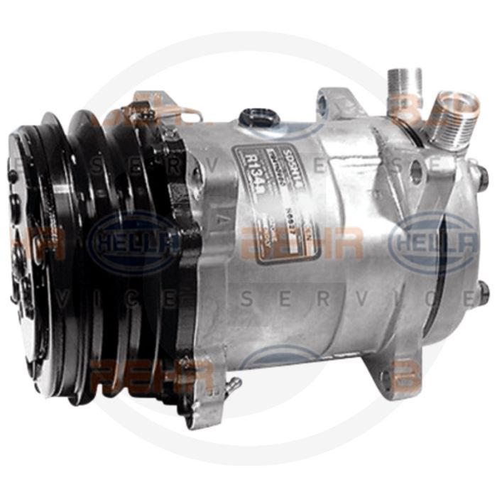 MAHLE Aircocompressor 24V R134a PAG100 Ø132mm 2-groeven