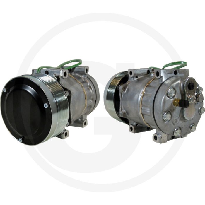 SANDEN Aircocompressor 24V R134a Ø133mm 8-groeven