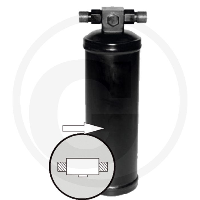 AKS-Dasis Filter/droger – 5/8" UNF aansluitingen, H 191 mm, Ø 60 mm