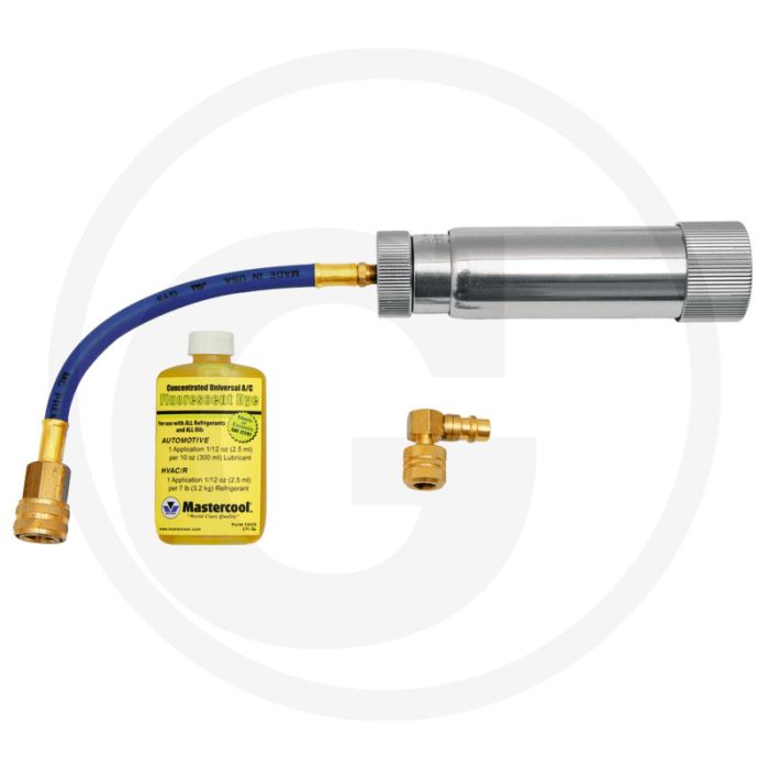 Navulpomp – met 60 ml contrastmiddelfles en R134a servicekoppeling