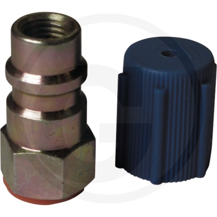 CGS Retrofit fitting 1/4 SAE - 134a (Lage druk met ventielkern en stamper, 1/4” R134a)