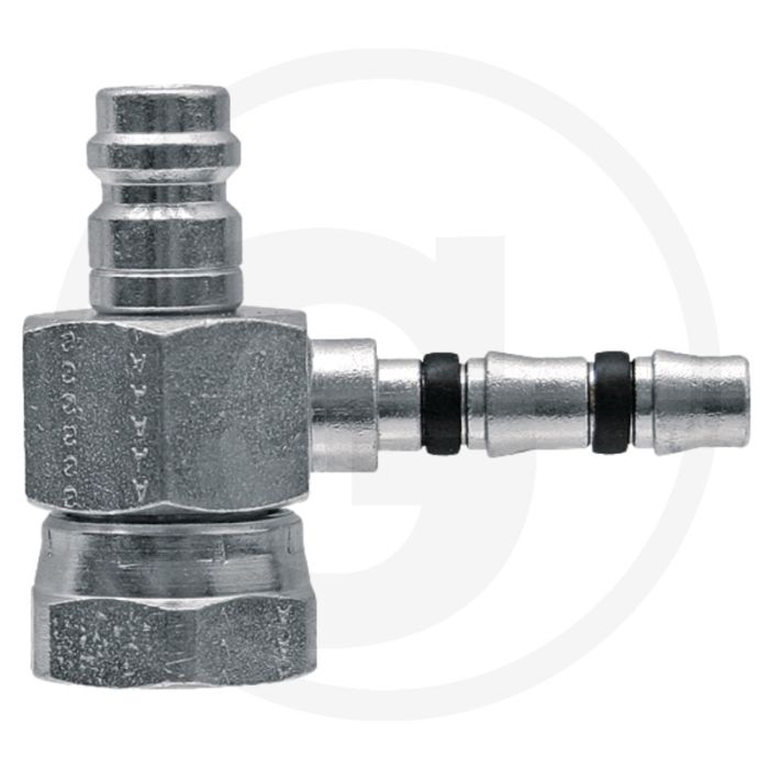 Manuli Koppel. 90° kort OF IG 1"-14-UNS 08 SAE – Koppeling 90° DN10 Gr.8 OR IG F