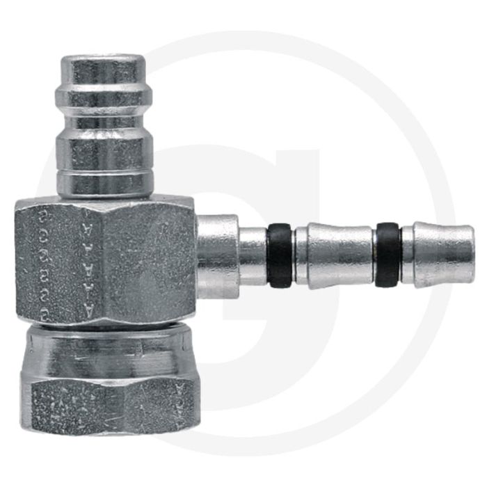 Manuli Koppel. 90° kort OF IG 7/8"-14-UNF 10 SA – Koppeling 90° DN13 Gr.10 (1/2")