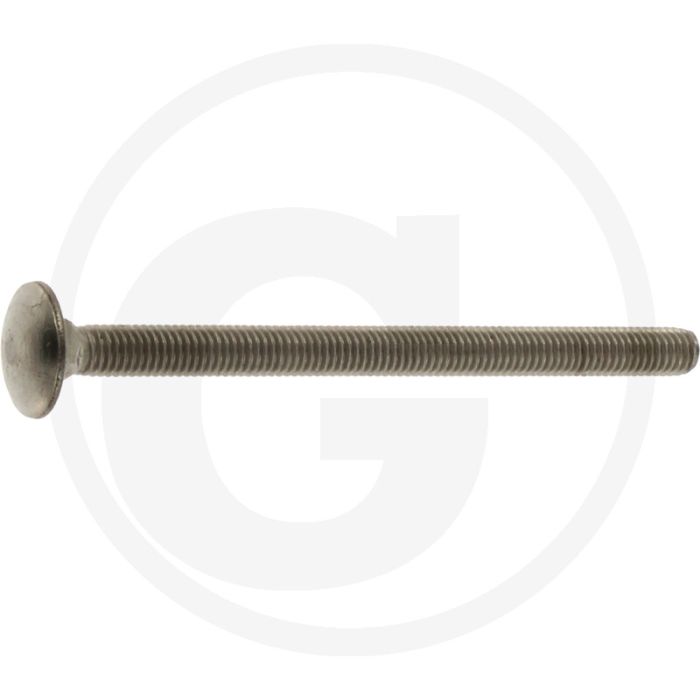 Slotbout M5 x 70, DIN 603, Roestvrijstaal V2A, Platte ronde kop