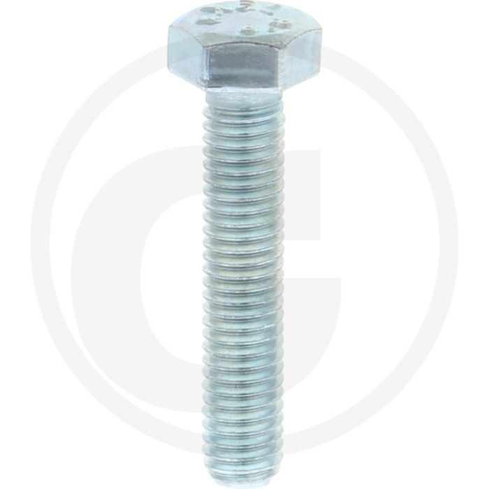 VPE100 zeskantbouten M5x25 DIN 933 verzinkt staal 8.8 treksterkte 800 N/mm²
