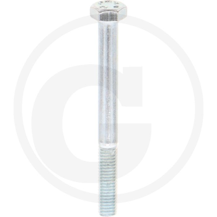 VPE100 zeskantbouten M5x50 DIN 931 verzinkt staal 8.8 treksterkte 800 N/mm²