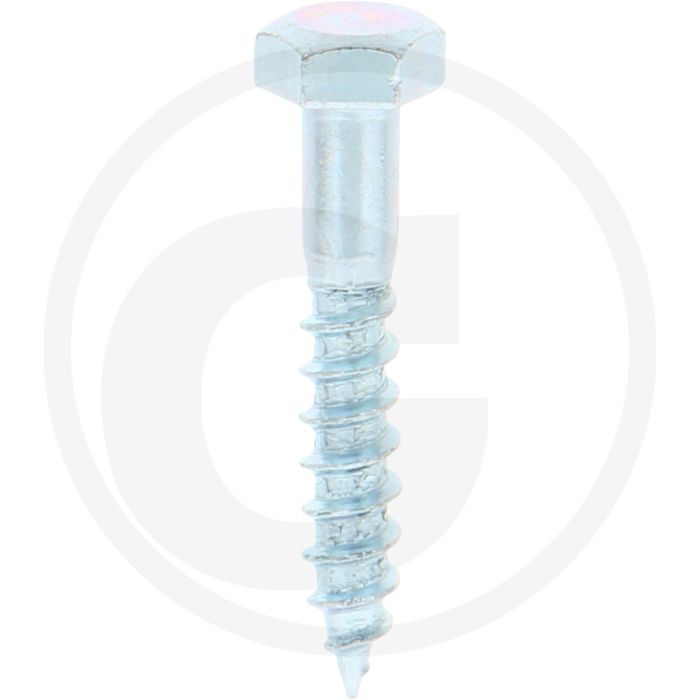 VPE100 houtdraadbouten M5x30 DIN 571 gegalvaniseerd staal buitenzeskantkop