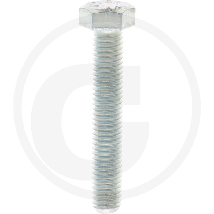 Blister Zeskantbouten DIN 933 M5 x 30 staal 8.8 – Regelgewinde, 10 stuks, ISO 4017