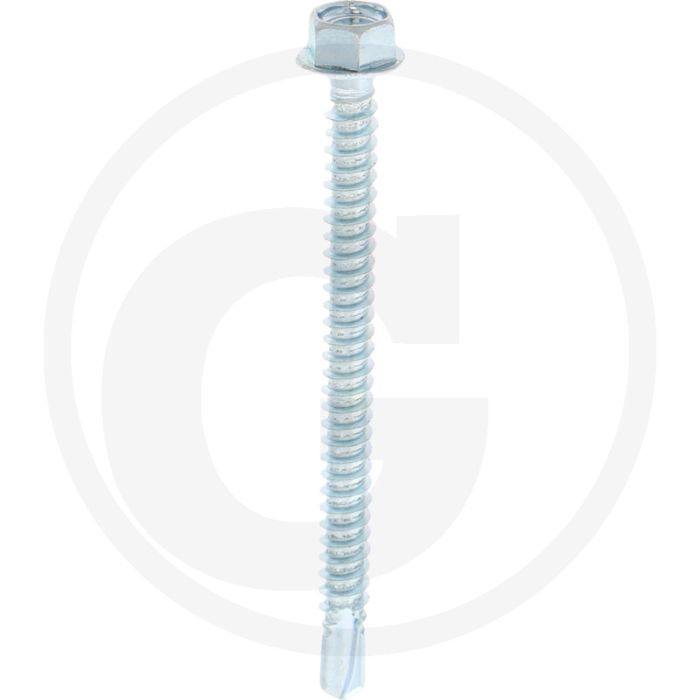 VPE100 zelfb. schroeven 5,5x70 DIN 7504 staal gegalvaniseerd zeskantkop flens