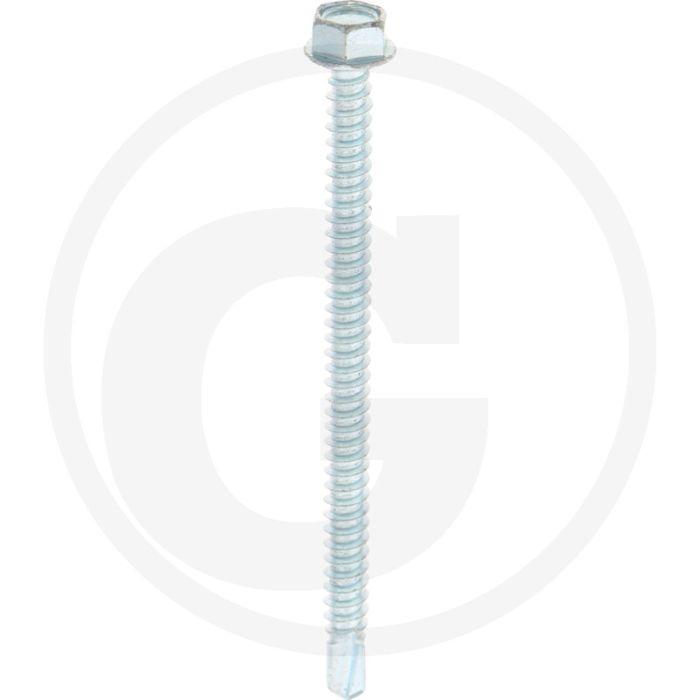 VPE100 zelfb. schroeven 5,5x80 DIN 7504 gegalvaniseerd staal zeskantkop flens