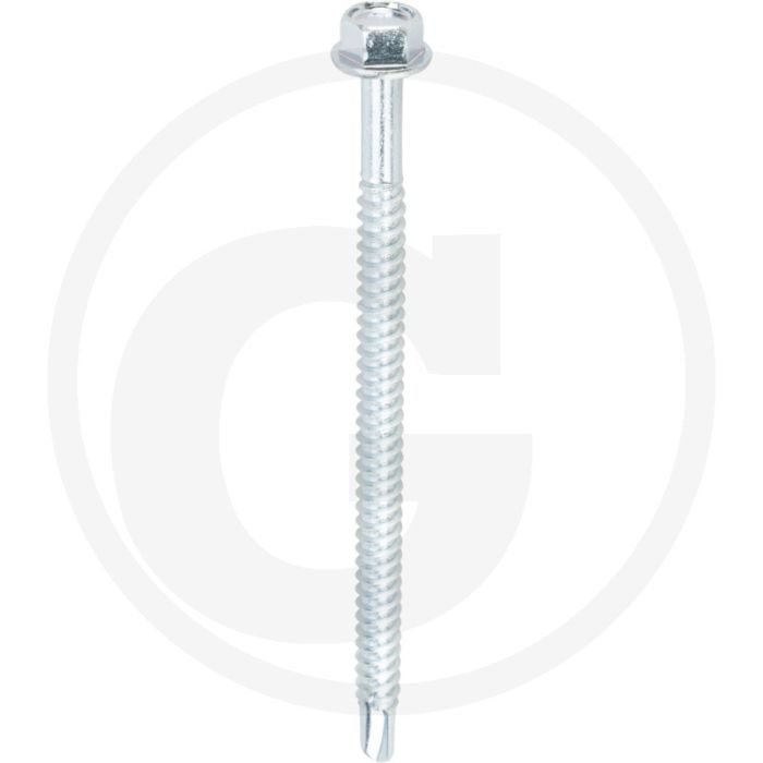 VPE100 zelfb. schroeven 5,5x90 DIN 7504 staal gegalvaniseerd zeskantkop flens