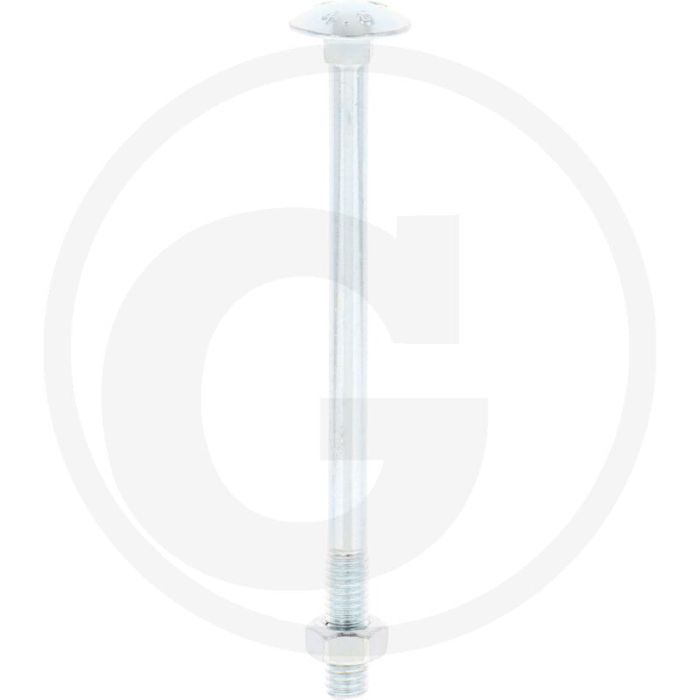 VPE50 slotbouten M6x90 DIN 603 gegalvaniseerd staal 4.6 platte ronde kop