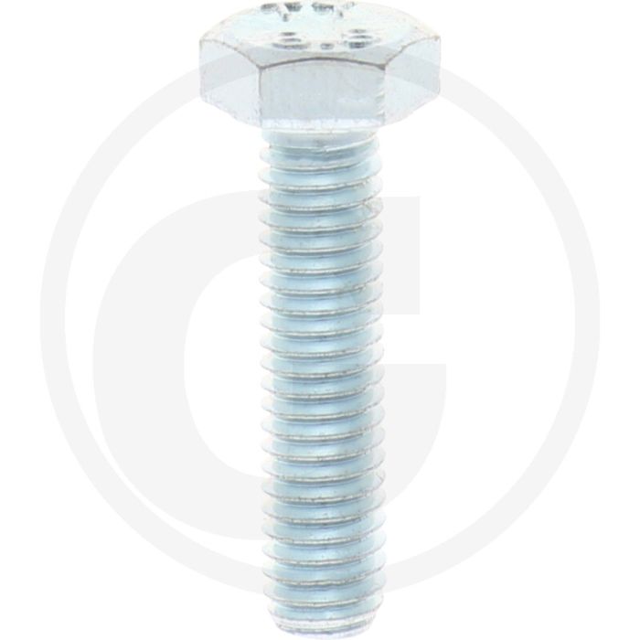 VPE100 zeskantbouten M6x25 DIN 933 verzinkt staal 8.8 metrische schroefdraad