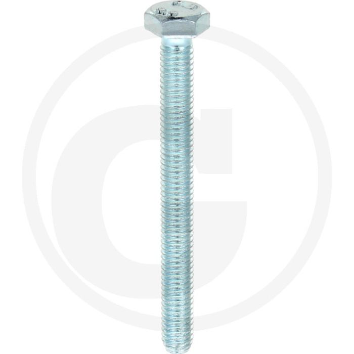 VPE100 zeskantbouten M6x60 DIN 933 verzinkt staal 8.8 metrische schroefdraad