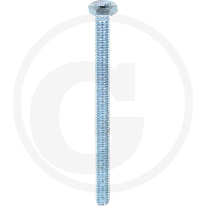 VPE100 zeskantbouten M6x80 DIN 933 verzinkt staal 8.8 metrische schroefdraad