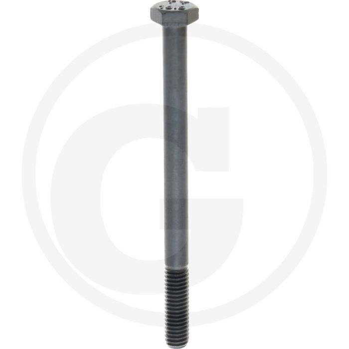 Zeskantbout M6x80 DIN 931 Staal 10.9 Onbehandeld Zwart