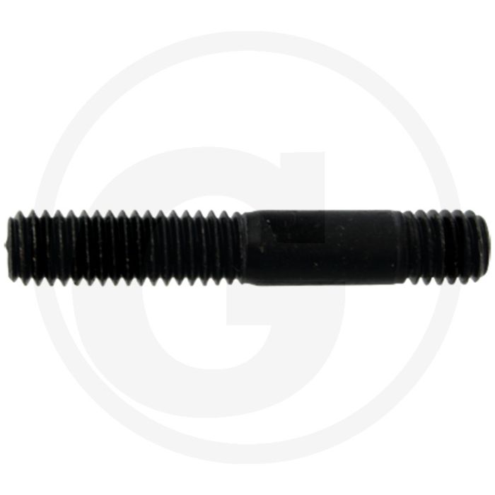 Tapeind DIN 939 M6 x 30 staal 8.8 zwart metrische schroefdraad RH
