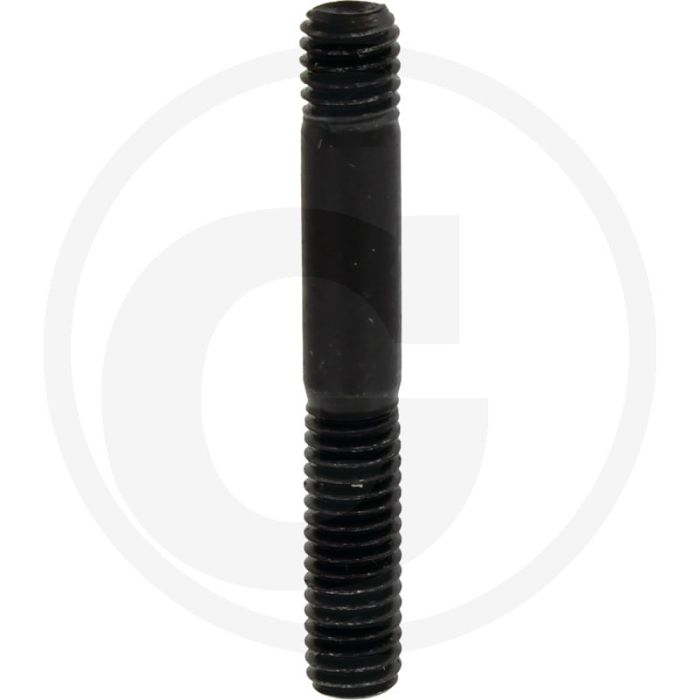 Tapeind DIN 939 M6 x 35 staal 8.8 zwart metrische schroefdraad RH