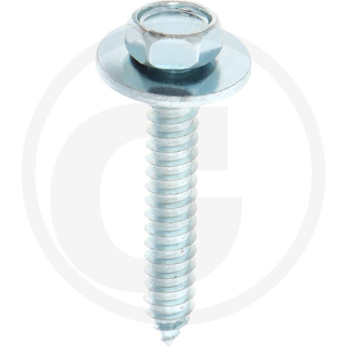 VPE50 plaatschroeven M6x38 DIN 6901 gegalvaniseerd staal 4.6 buitenzeskantkop