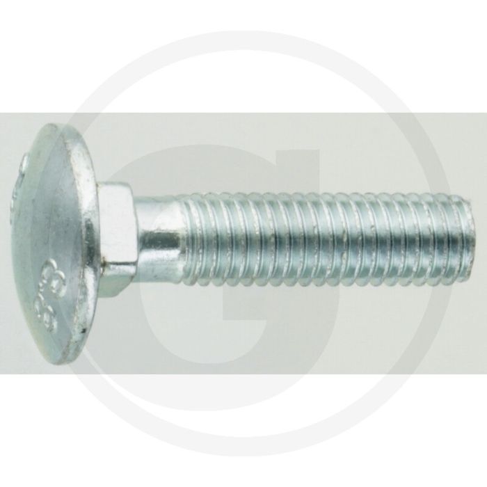 VPE50 slotbouten M8x35 DIN 603 staal 8.8 gegalvaniseerd platte ronde kop