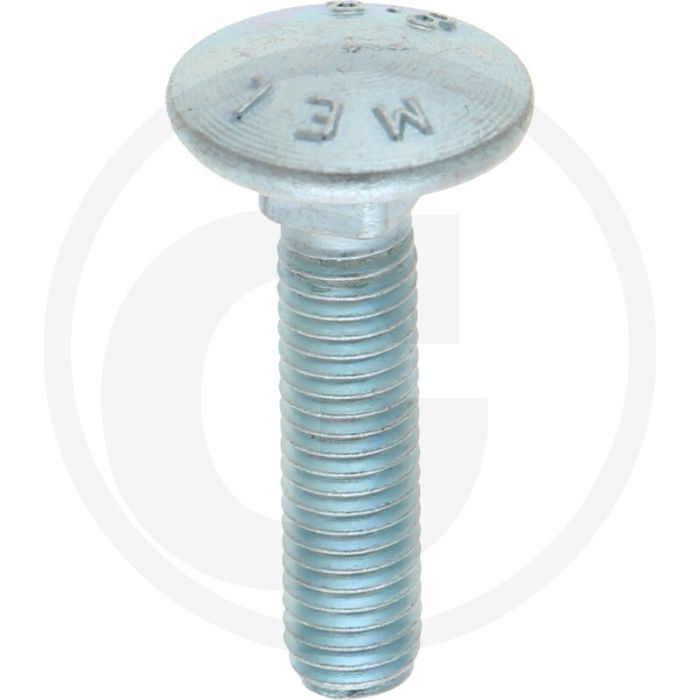 VPE50 slotbouten M8x35 DIN 603 staal 4.6 gegalvaniseerd platte ronde kop