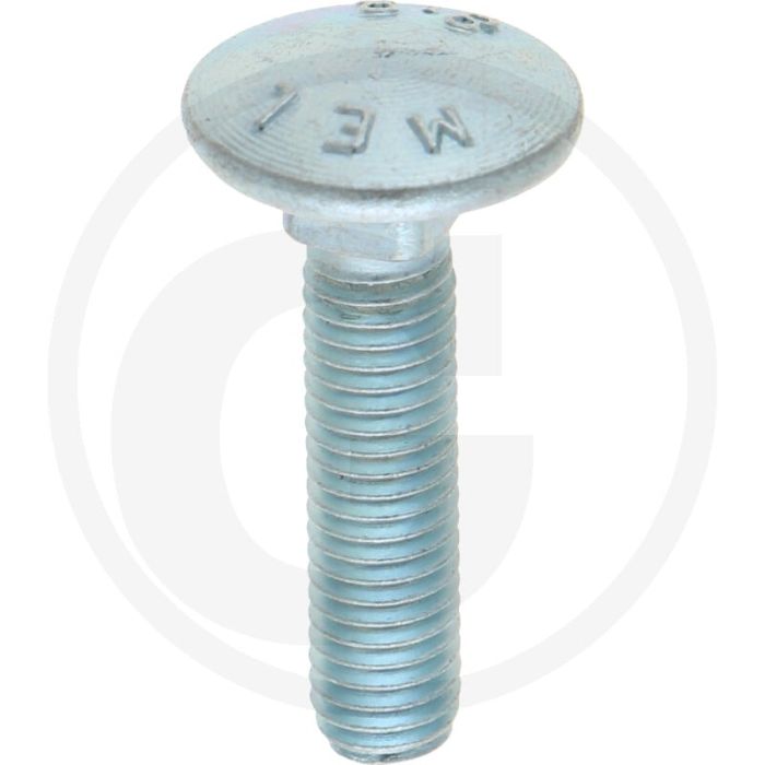 VPE50 slotbouten M8x35 DIN 603 gegalvaniseerd staal 4.6 platte ronde kop