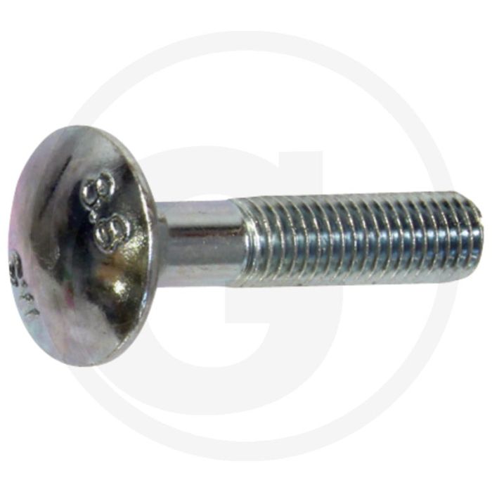 VPE50 slotbouten M8x40 DIN 603 staal 8.8 gegalvaniseerd platte ronde kop