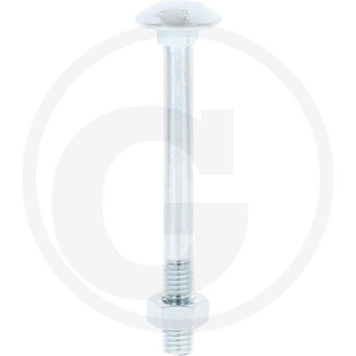 VPE50 slotbouten M8x80 DIN 603 staal 4.6 gegalvaniseerd platte ronde kop