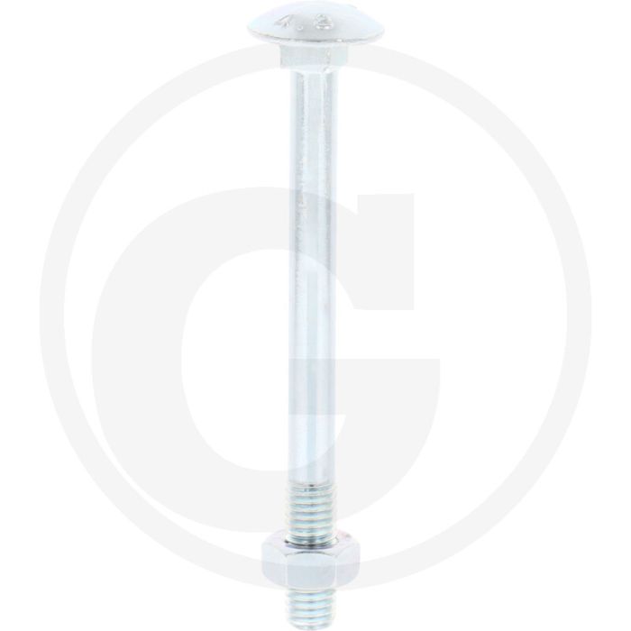 VPE50 slotbouten M8x90 DIN 603 staal 4.6 gegalvaniseerd platte ronde kop